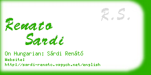 renato sardi business card
